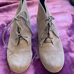 Tan Wedge Bootie